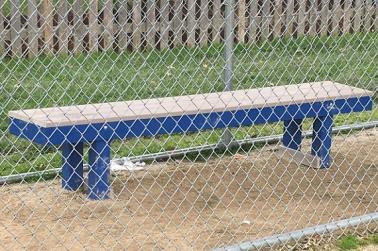 softball field bench
